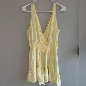 Yellow romper, summer dress romper